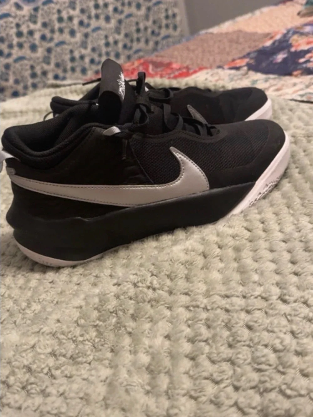 Nike Kids' Nike Black and Silver High-Top Sneakers